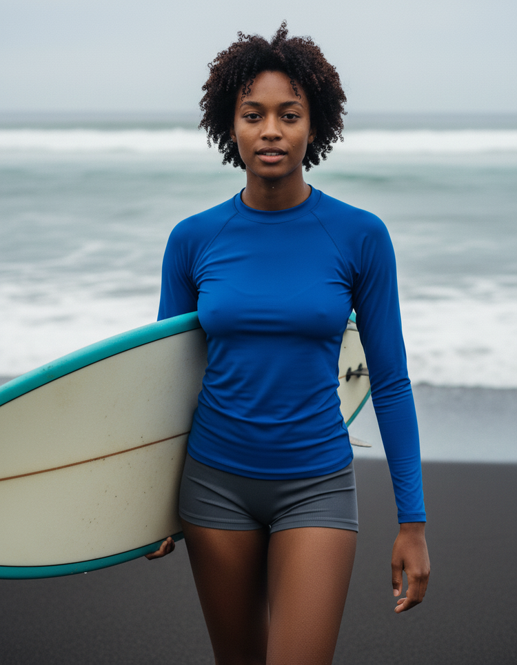 Bauhaus Blue Rash Guard Women's Rashguard — Dripper