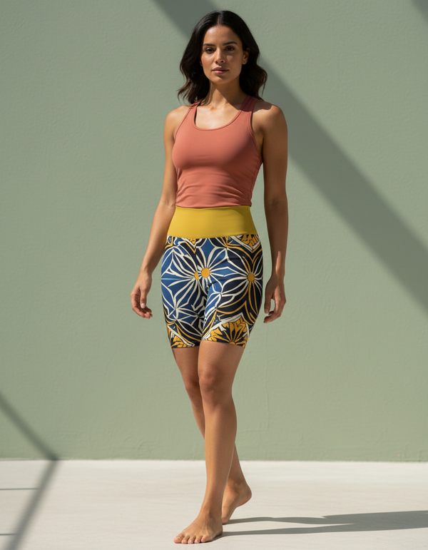 Yoga Shorts in Kaleido