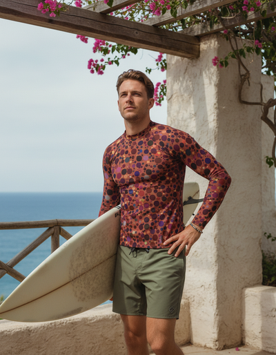 Men's Tea Rose Dapple rash guard