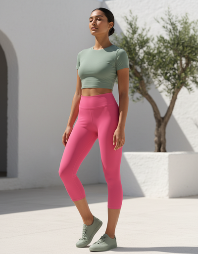Strawberry Capri Yoga Leggings capri yoga leggings
