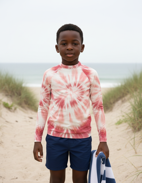 Tea Rose Nebula Kids Rash Guard Kids Rash Guard — Dripper