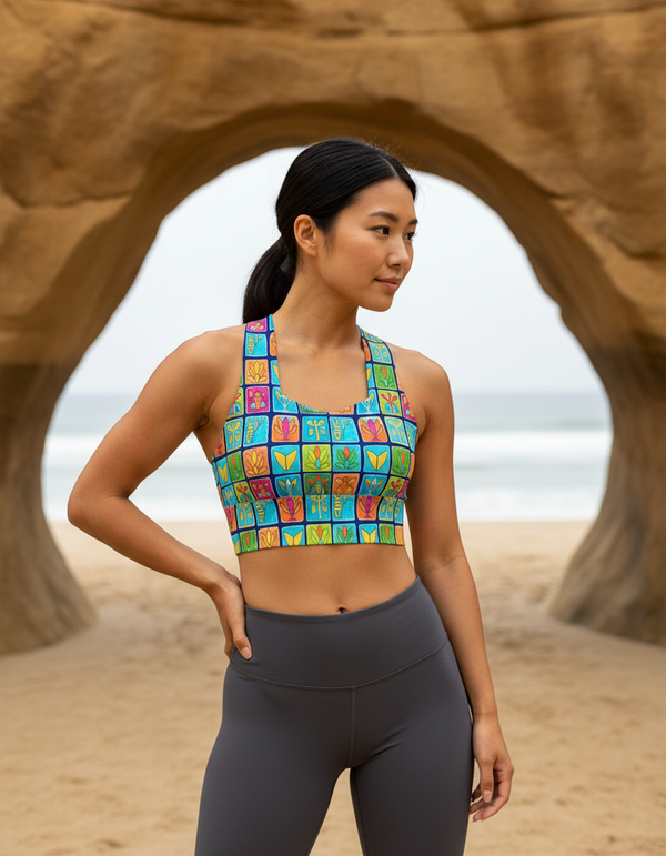 Desert Flow Nefertiti Longline Sports Bra