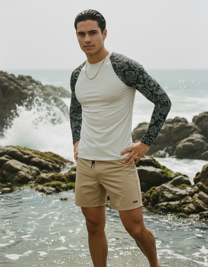 White Onyx Echo Rash Guard Men's Rashguard — Dripper