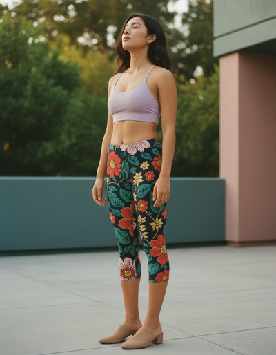 Electric Fuchsia Sedi Capri Leggings capri leggings