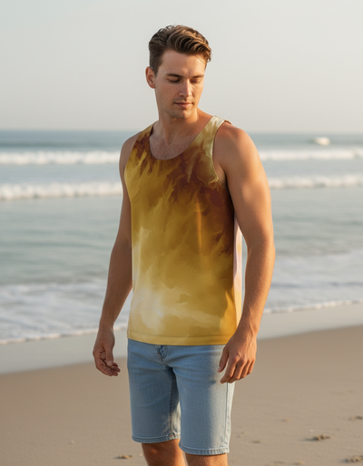 Men's Yellow Melt Tank Top tank top