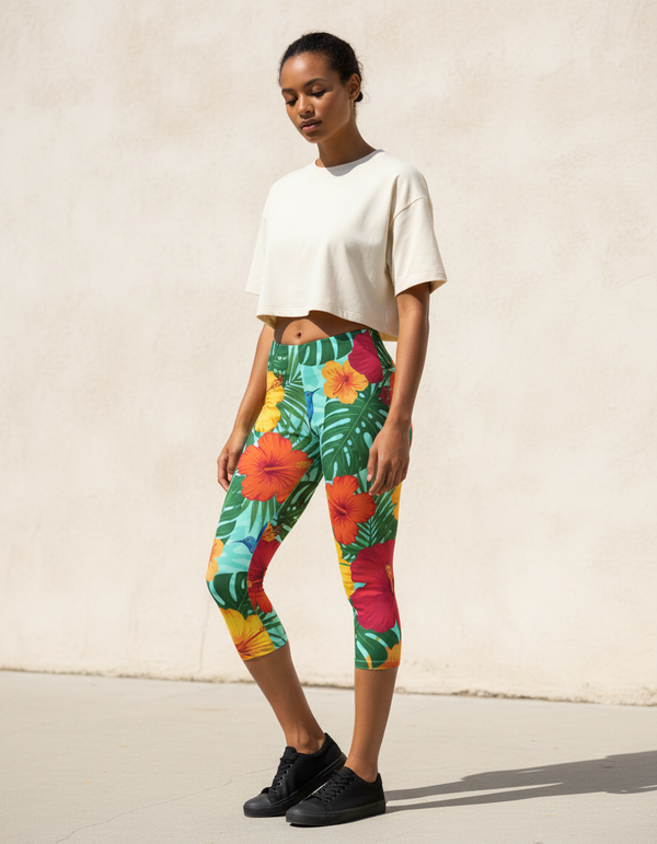 Petal Capri Leggings Capri Leggings — Dripper