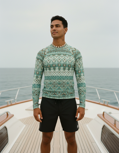 Men's Jelly Mint Serenade rash guard