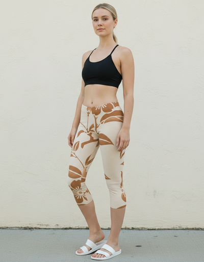 Amber Haze Fusion Capri Leggings capri leggings