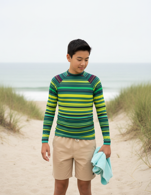 Youth Runway Emerald Eclipse youth rashguards