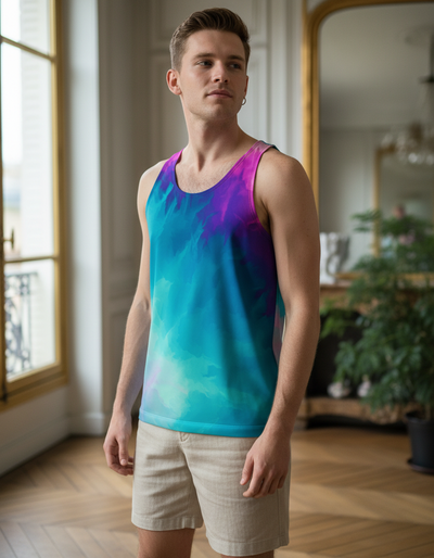 Men's Turquoise Melt Tank Top tank top
