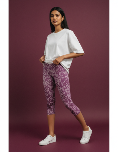 Burnished Lilac Pavitra Capri Leggings capri leggings