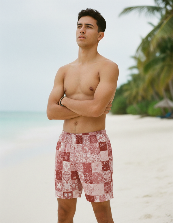 Men's Mosaic Tile Swim Trunks