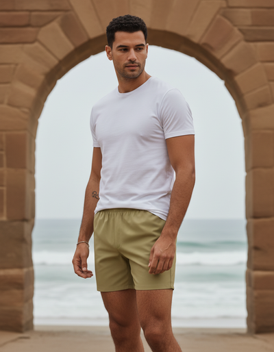 Khaki Men's Swim Trunks swim trunks