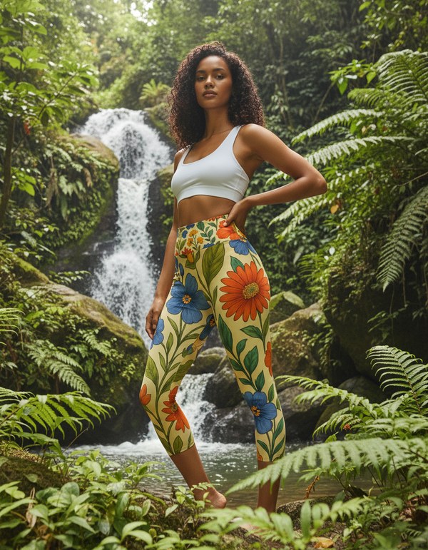 Verdure Capri Yoga Leggings Capri Yoga Leggings — Dripper