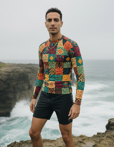 Men's Lime Pulse rash guard