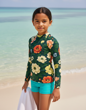 Kids Runway Emerald Elysium kids rashguards