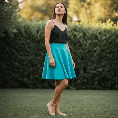 Turquoise Skater Skirt skater skirt