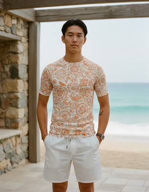 Men's Muskmelon men's short-sleeve rashguards