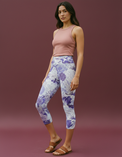 Rhodonite Sakura Capri Yoga Leggings capri yoga leggings