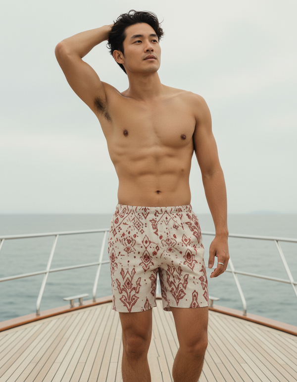 Men's Thai Silk Swim Trunks