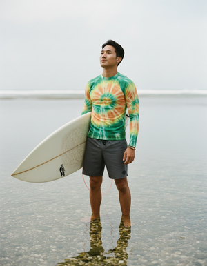 Men's Runway Emerald Nebula men's short-sleeve rashguards
