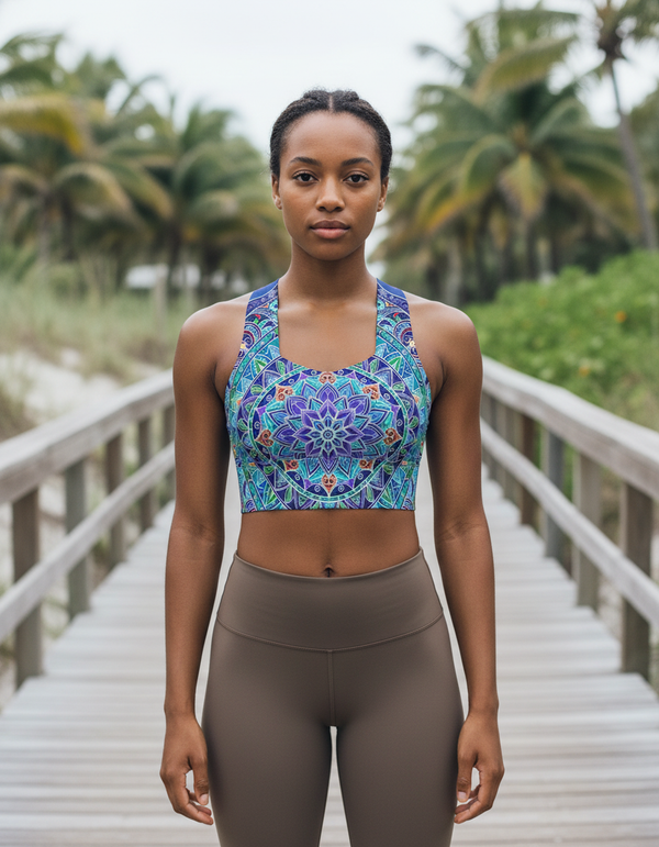 Mandala Collection longline sports bras