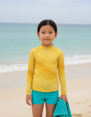 Kids Yellow Spectrum kids rashguards