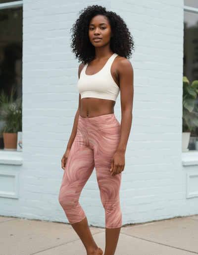 Tea Rose Lumina Capri Leggings capri leggings
