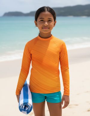 Kids Citrus Orange Spectrum kids rashguards