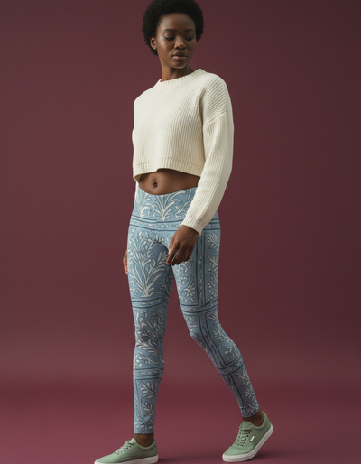Blue Aura Kalam Leggings leggings