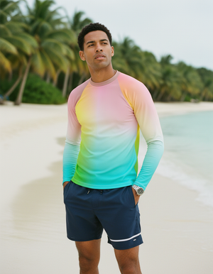 Men's Runway Emerald Prism men's short-sleeve rashguards