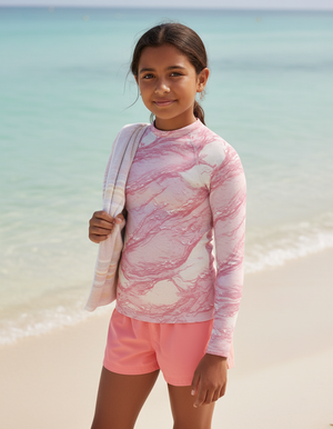 Youth Millennial Pink Eclipse youth rashguards