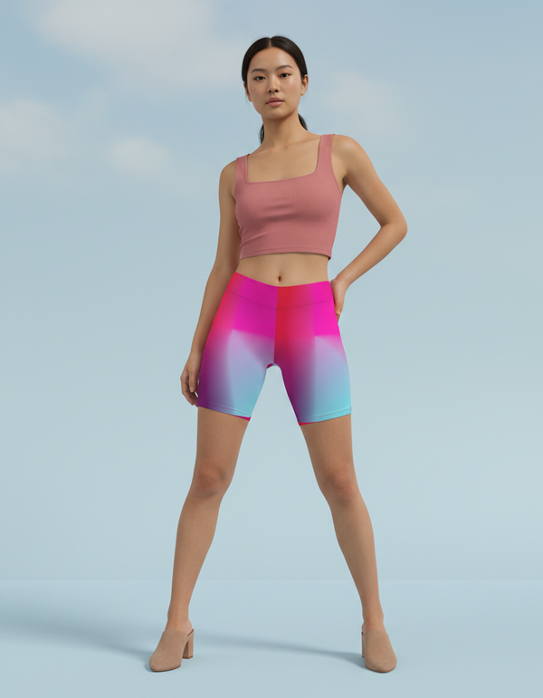 Women's Short Shorts in Electric Fuchsia Prism