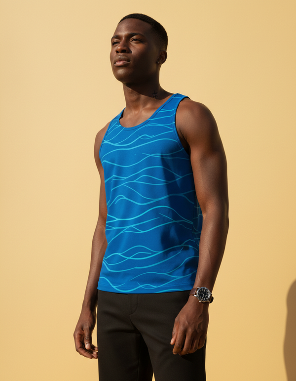 Aqua Tank Top Men's Tank Top — Dripper