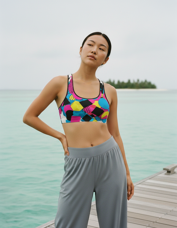 Zigzag Longline Sports Bra Classic longline sports bras