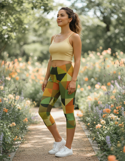 Runway Chartreuse Dwell Capri Leggings capri leggings