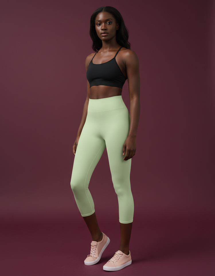 Cucumber Capri Yoga Leggings Capri Yoga Leggings — Dripper