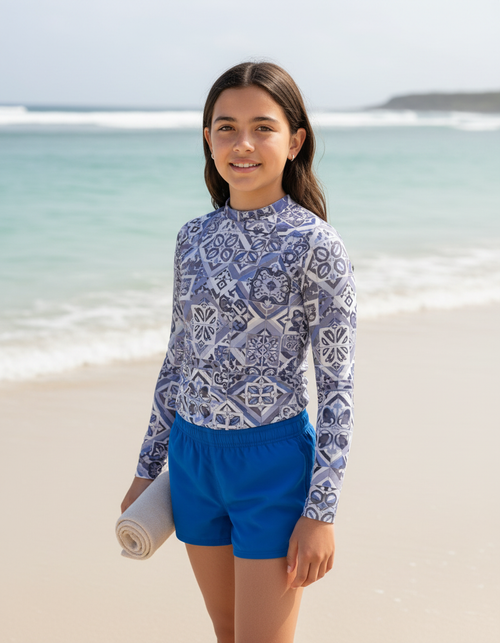 Youth Rhodonite Helix youth rashguards
