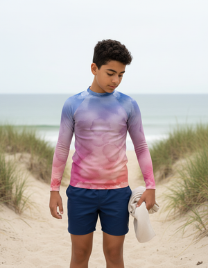 Youth Rhodonite Mosaic youth rashguards