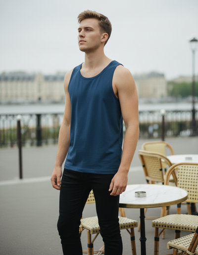Men's Prussian Blue Tank Top tank top