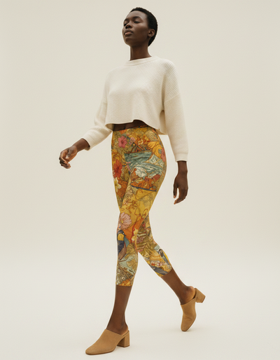 Burnt Sienna Kaimana Capri Yoga Leggings capri yoga leggings