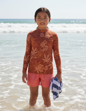 Coral Kumo Youth Rash Guard Youth Rash Guard — Dripper