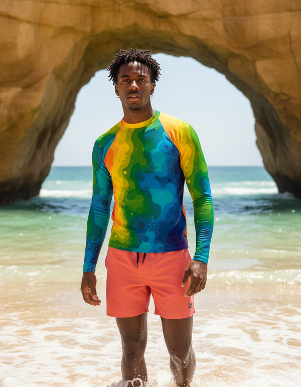 Geometric Glow Prism Rashguard