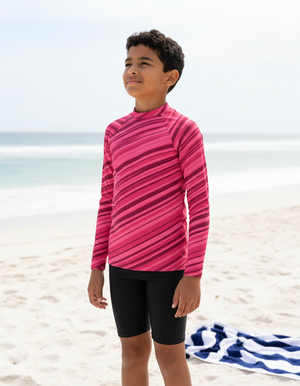 Youth Hot Pink Sway youth rashguards