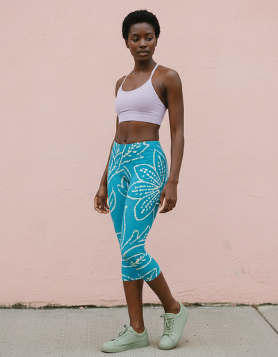 Blue Aura Gelang Capri Leggings capri leggings
