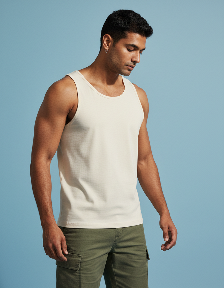 Antique White Tank Top Men's Tank Top — Dripper