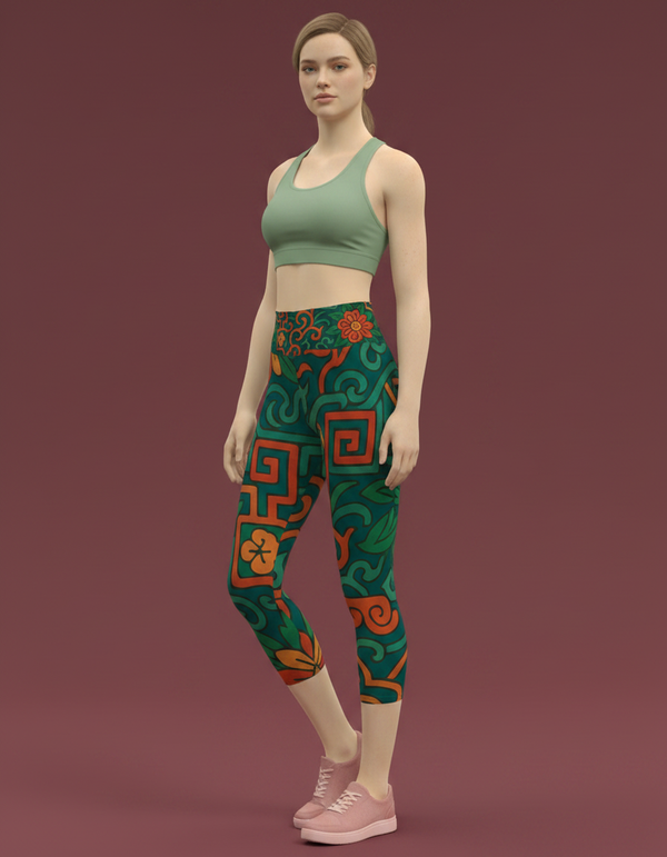 Taiwan Collection capri yoga leggings