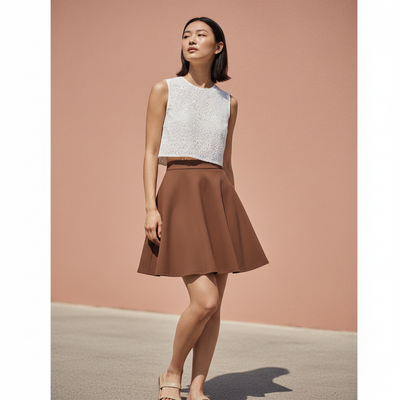 Brown Skater Skirt skater skirt