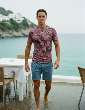 Men's Millennial Pink Verdant men's short-sleeve rashguards