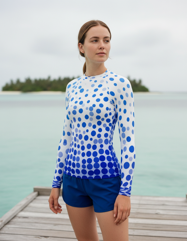 Rashguard in Blue Aura Pixel